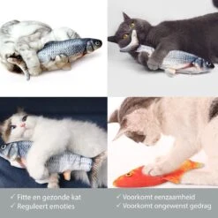 Filo Elektrisch Kattenspeeltje Bewegende Vis 30CM Met Kattenkruid + Goudvis 20CM - Interactief Speelgoed Katten - Elektronisch Kattenspeelgoed - Dansende Elektrische Speelvis Kat - Kattenspeeltjes Intelligentie - Speelgoed Kittens - Speeltjes Kitten -Kattenspeelgoed Winkel 1200x1200 914
