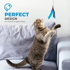Merkloos 2 Kattenhengels Met 10 Speeltjes – Bewegende Kattenspeeltjes Met Veren En Belletjes – Interactieve Kattenspeelgoed Voor Kittens – Cat Toys -Kattenspeelgoed Winkel 1200x1200 963
