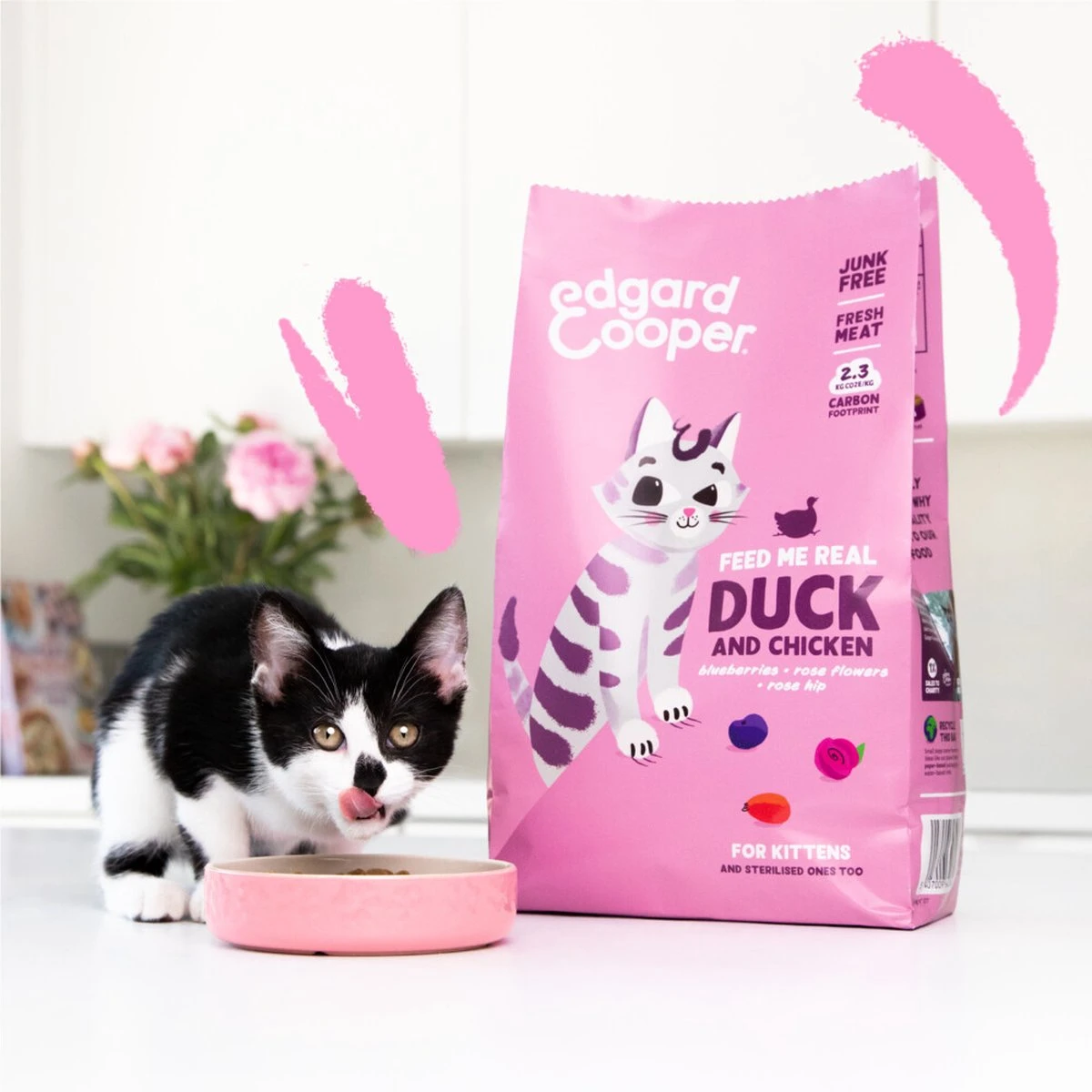 Edgard & Cooper Kattenvoer Kitten Eend - Kip 2 Kg 8 Edgard & Cooper Kattenvoer Kitten Eend - Kip 2 Kg - Afbeelding 6
