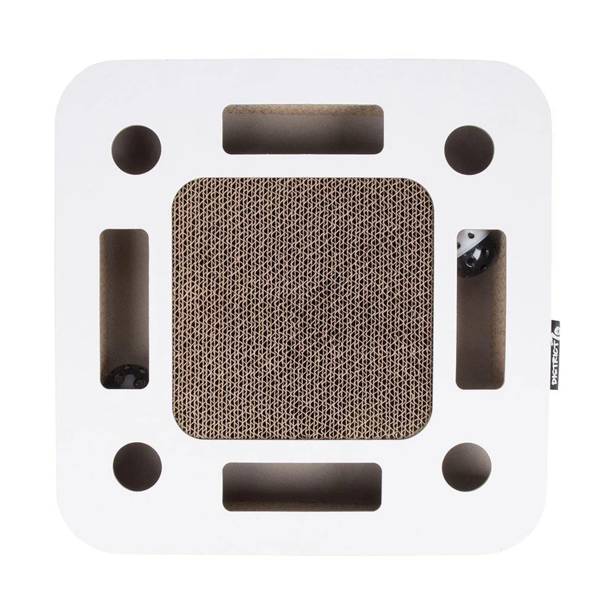 Interactief Krabspeelgoed Van Karton Met Balletje En Belletje - District 70 SPY - Zwart Of Wit 35x35x6cm - Zwart 11 Interactief Krabspeelgoed Van Karton Met Balletje En Belletje - District 70 SPY - Zwart Of Wit 35x35x6cm - Zwart - Afbeelding 9