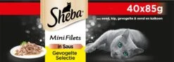 Sheba Mini Filets In Saus Kattenvoer Maaltijdzakjes Gevogelte 40 X 85 G -Kattenspeelgoed Winkel 1200x434