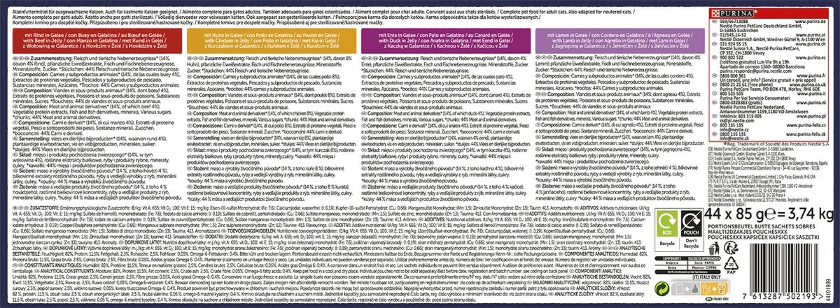 Felix Elke Dag Feest Farm Selectie In Gelei - Katten Natvoer - 44 X 85g 4 Felix Elke Dag Feest Farm Selectie In Gelei - Katten Natvoer - 44 X 85g - Afbeelding 2