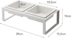 Yamazaki Tower Dierenvoerbakjes - Wit -Kattenspeelgoed Winkel 1200x636 1