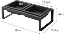 Yamazaki Eetbak - Voederbak Kat - Tweeledig - Zwart 14 Yamazaki Eetbak - Voederbak Kat - Tweeledig - Zwart -Kattenspeelgoed Winkel 1200x636 2