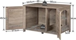 Kattenhuis Met Dubbele Deurtjes - Kattenkast Met Ruimte Voor Kattenbak - Kist Met Grote Opbergruimte - Bruikbaar Als Bank &bijzettafel - Voor In Slaapkamer & Gang - Greige -Kattenspeelgoed Winkel 1200x637