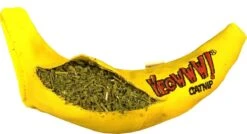 Yeowww! Chicata Banana - Speeltje Voor Katten Met Kattenkruid - De Meest Krachtige Catnip Ter Wereld – Onweerstaanbaar – Katoen – 17.7 Cm - Geel -Kattenspeelgoed Winkel 1200x652 3