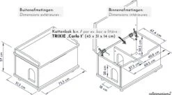 WONDERMAKE® Grote Kattenkast Houten Voor Kattenbak-box Kattentoilet, XL-kattenbak Dressoir Kastje, Designer Kattenhuis Met Kattenhol Kattenmand, Kasten Kast Voor Badkamer, 73,5 X 51,5 X 57 Cm, Wit -Kattenspeelgoed Winkel 1200x663