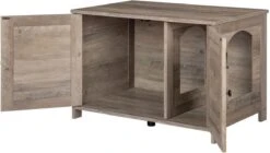 Kattenhuis Met Dubbele Deurtjes - Kattenkast Met Ruimte Voor Kattenbak - Kist Met Grote Opbergruimte - Bruikbaar Als Bank &bijzettafel - Voor In Slaapkamer & Gang - Greige -Kattenspeelgoed Winkel 1200x682 1