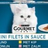 Gourmet Perle Mini Filets In Saus - Kattenvoer Natvoer - Kip, Konijn, Rund & Zalm - 60 X 85 Gr -Kattenspeelgoed Winkel 1200x693