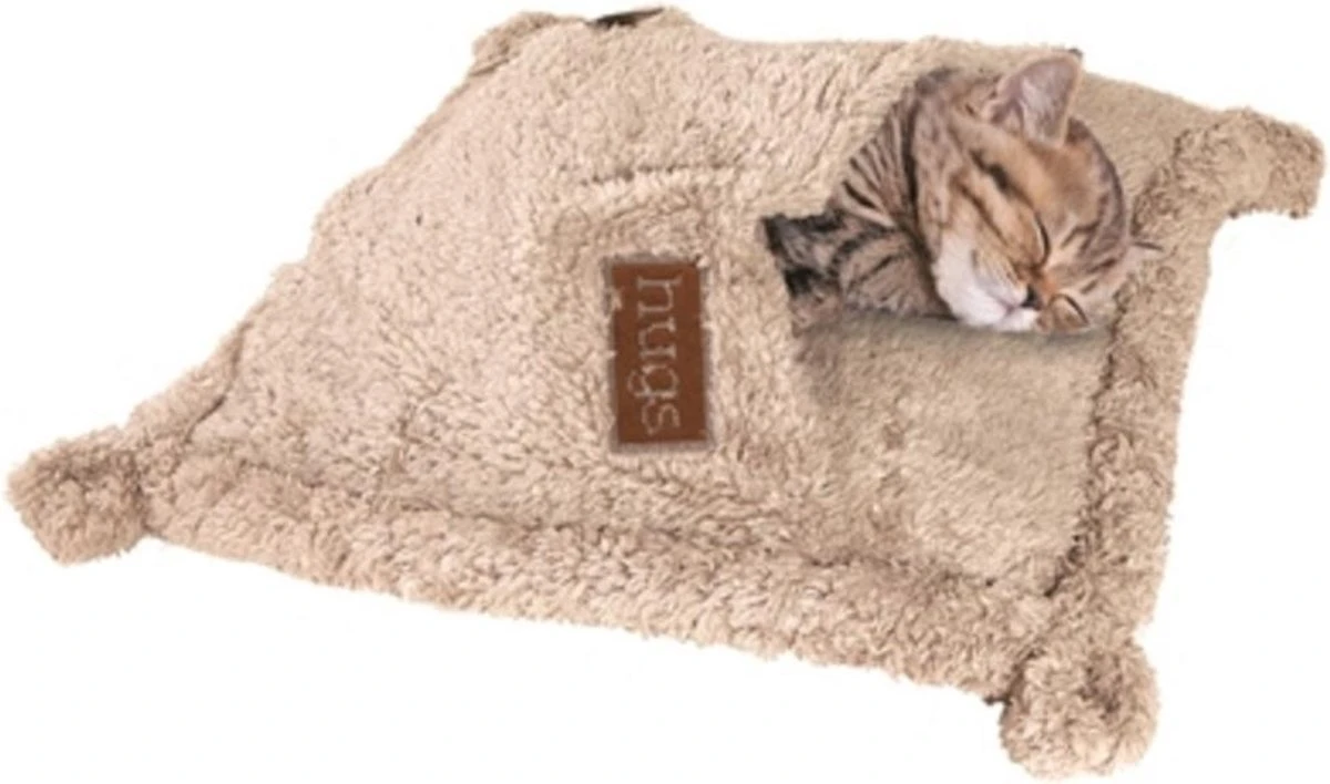 Happy Pet Hugs Snuggle Kattenslaapzak - Grijs - 50 X 50 Cm 3 Happy Pet Hugs Snuggle Kattenslaapzak - Grijs - 50 X 50 Cm