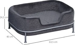 PawHut Hondenbank Met Rugleuning Huisdierenbank Met Metalen Poten Hondenbed Kattenbank D04-157 -Kattenspeelgoed Winkel 1200x720 3