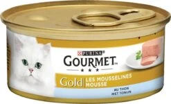 Gourmet Gold Mousse - Kattenvoer Natvoer - Met Tonijn, Lever, Kalkoen, Rund - 48 X 85 G -Kattenspeelgoed Winkel 1200x731