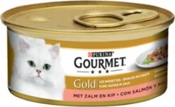 Gourmet Gold Fijne Hapjes - Kattenvoer Natvoer - Zalm & Kip - 24 X 85 Gr 17 Gourmet Gold Fijne Hapjes - Kattenvoer Natvoer - Zalm & Kip - 24 X 85 Gr -Kattenspeelgoed Winkel 1200x733