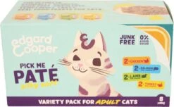 Edgard & Cooper Kattenvoer Adult Multipack Pate 8 X 85 Gr -Kattenspeelgoed Winkel 1200x740