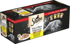 Sheba Mini Filets In Saus Kattenvoer Maaltijdzakjes Gevogelte 40 X 85 G -Kattenspeelgoed Winkel 1200x748