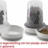Merkloos - Drink En Voer Dispenser Katten Love - Wit - > 1,5 Liter - 27.5 X 27.4 X 21.2 Cm -Kattenspeelgoed Winkel 1200x797 1