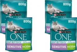 Purina One Sensitive - Kattenvoer - 4 X Kalkoen Rijst 800 G -Kattenspeelgoed Winkel 1200x817