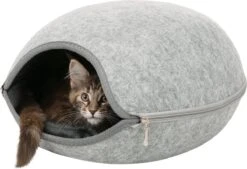 Trixie Relax Iglo Luna Lichtgrijs - 40X24X46 CM -Kattenspeelgoed Winkel 1200x821