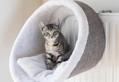 Trixie Radiator Hangmat Iglo - Wit/Grijs 34 X 38 X 38 Cm -Kattenspeelgoed Winkel 1200x825