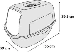 Flamingo - Kattenbak Lexie - Grijs - 39 X 56 X 39.5 Cm 9 Flamingo - Kattenbak Lexie - Grijs - 39 X 56 X 39.5 Cm -Kattenspeelgoed Winkel 1200x843 1