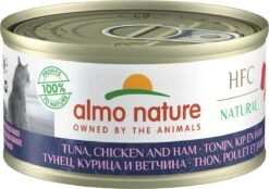 Almo Nature Natvoer Voor Katten - HFC Natural - 24 X 70g - Kip En Tonijn - 24 X 70 Gram -Kattenspeelgoed Winkel 1200x844