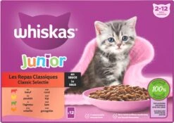 Whiskas Junior Natvoer - Classic - Selectie In Saus - Maaltijdzakjes 48 X 85 G -Kattenspeelgoed Winkel 1200x852 2