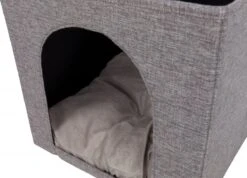 Trixie Kattenmand Iglo Ella Grijs - 33X33X37 CM -Kattenspeelgoed Winkel 1200x867