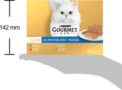 Gourmet Gold Mousse - Kattenvoer Natvoer - Met Konijn, Rund, Kalf, Lam - 96 X 85 Gr -Kattenspeelgoed Winkel 1200x882