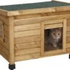 Merkloos Rexa® Kattenhuisje Van Dennenhout 57x45x43cm | Kattenmand Voor Buiten Of In Huis | Beschermt Kat Tegen Kou En Geeft Veilig Gevoel | Makkelijke Ingang | Hoogwaardig Hout | Kattenbak | Katten Huis -Kattenspeelgoed Winkel 1200x882 6
