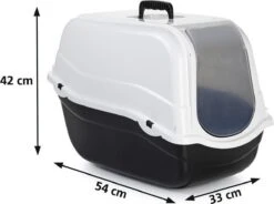 Beeztees Romeo - Kattenbak - Zwart/Wit - 57x39x41 Cm -Kattenspeelgoed Winkel 1200x896