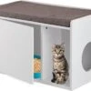 Relaxdays Kattenbak Ombouw - Met Zitkussen - Kattenhuis Wit - Kattenmeubel - Kattenkast 1 Relaxdays Kattenbak Ombouw - Met Zitkussen - Kattenhuis Wit - Kattenmeubel - Kattenkast -Kattenspeelgoed Winkel 1200x898 3