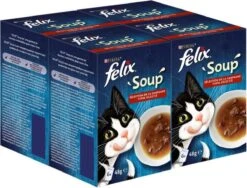 Felix Soup Vlees Selectie - Katten Natvoer - 24 X 48g -Kattenspeelgoed Winkel 1200x911