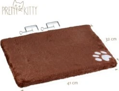 PRETTY KITTY Cat Window Bed 32x41cm: Knuffelig Kattenbed Voor De Vensterbank, Premium Kattenbed Fluffy Voor Het Raam, Vensterbank Kat - Wasbaar, Vensterbank Kat -Kattenspeelgoed Winkel 1200x920