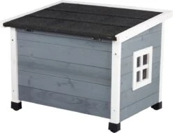 MyMax Kattenhuis - Hout - Openslaand Bitumen Dak - Kattenhuis Voor Buiten - Kattenhok - Kattenhuisje Hout - Grijs - 57*45*43CM -Kattenspeelgoed Winkel 1200x921 5