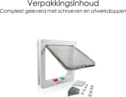 Merkloos Kattenluik - Inclusief Tunnel - 4 Vergendelingsstanden - Wit - Waterdicht - 23 X 25 X 5.5 Cm -Kattenspeelgoed Winkel 1200x922 2
