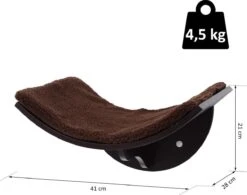 Merkloos Paws And Claws - Cat Shelf – Hangmat Kat – Kattenplank - Kattenbed - Wasbaar – Wandmontage – MDF - Bruin -Kattenspeelgoed Winkel 1200x946 3