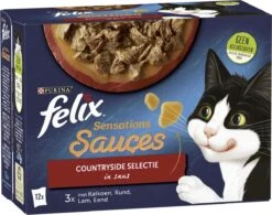 Felix Sensations Sauces Countryside Selectie In Saus - Katten Natvoer - 48 X 85g -Kattenspeelgoed Winkel 1200x947