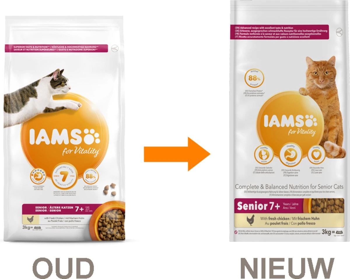 Iams Cat Senior - Kip - 3 Kg 6 Iams Cat Senior - Kip - 3 Kg - Afbeelding 4
