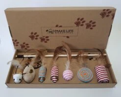 Make Life Beautiful® - Kattenspeeltjes Set - 7-delig - Kattenspeelgoed - Kattenhengel - Speelmuisjes - Kattenspeelgoed Set -Kattenspeelgoed Winkel 1200x968 3