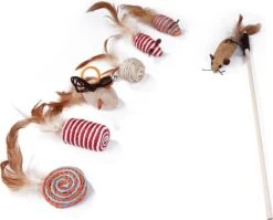 Make Life Beautiful® - Kattenspeeltjes Set - 7-delig - Kattenspeelgoed - Kattenhengel - Speelmuisjes - Kattenspeelgoed Set -Kattenspeelgoed Winkel 1200x969 5