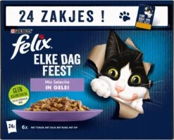 Felix Elke Dag Feest Mix Selectie In Gelei Kattenvoer Nat 4(24-pack) -Kattenspeelgoed Winkel 1200x972 1