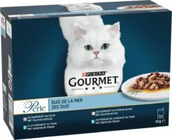 Gourmet Perle Duo – Kattenvoer Natvoer - Met Zalm En Koolvis, Zalm En Witvis, Zeevis En Tonijn, Sardine En Tonijn – 48 X 85 Gr 13 Gourmet Perle Duo – Kattenvoer Natvoer - Met Zalm En Koolvis, Zalm En Witvis, Zeevis En Tonijn, Sardine En Tonijn – 48 X 85 Gr -Kattenspeelgoed Winkel 1200x983