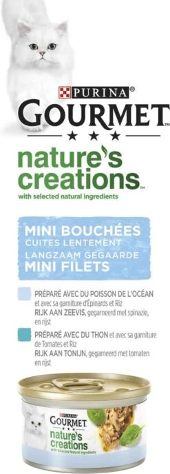 Gourmet Nature's Creations - Kattenvoer Natvoer - Zeevis - 48 X 85 Gr 11 Gourmet Nature's Creations - Kattenvoer Natvoer - Zeevis - 48 X 85 Gr -Kattenspeelgoed Winkel 431x1200 1