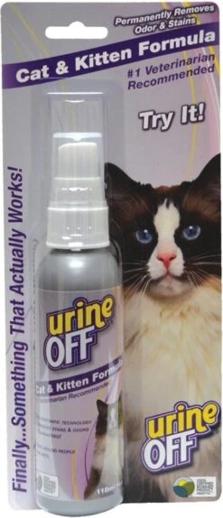 Urine Off - Geur En Vlekverwijderaar Voor Kitten En Kat Urine 118 Ml -Kattenspeelgoed Winkel 516x1200