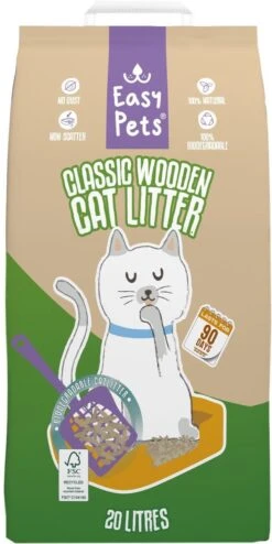 Easypets Houtkorrel Kattenbakvulling 10KG - 20L - Biologisch Afbreekbare Houtkorrels - FSC -Kattenspeelgoed Winkel 600x1200 3