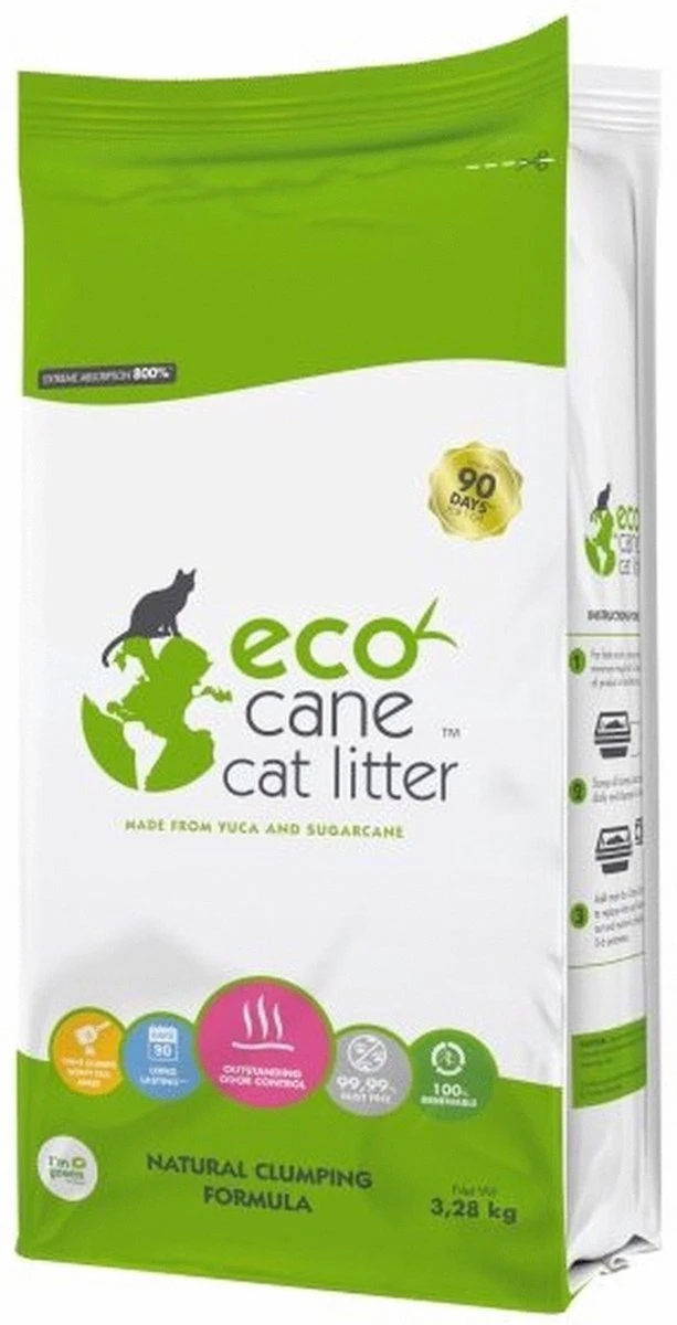Eco Cane Kattenbakvulling 3,28kg 7 Eco Cane Kattenbakvulling 3,28kg - Afbeelding 5