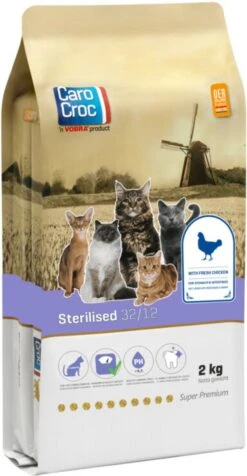 CaroCroc Kattenvoer Sterilised Verse Kip 2 Kg