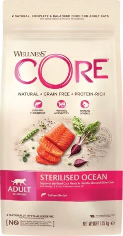 Wellness Core Grain Free Cat Sterilised - Zalm - Kattenvoer - 1.75 Kg -Kattenspeelgoed Winkel 627x1200