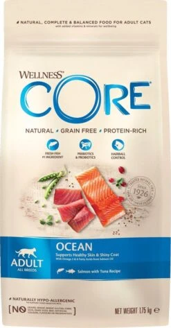 Wellness Core Grain Free Cat Ocean Zalm & Tonijn - Kattenvoer - 1.75 Kg -Kattenspeelgoed Winkel 627x1200 3