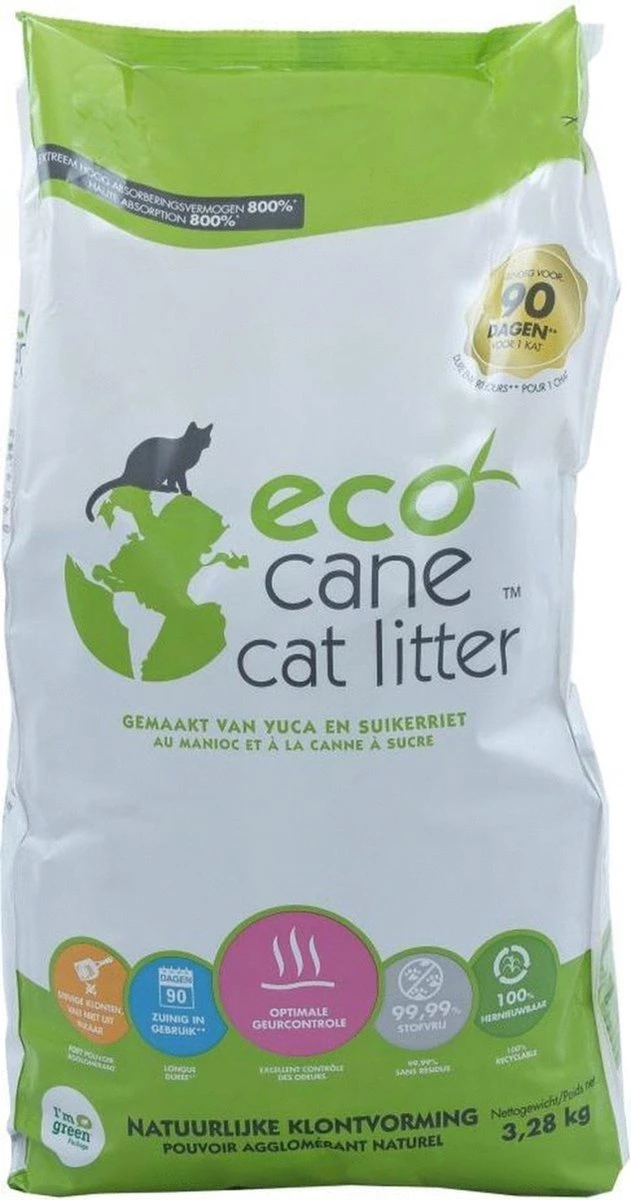Eco Cane Kattenbakvulling 3,28kg 3 Eco Cane Kattenbakvulling 3,28kg